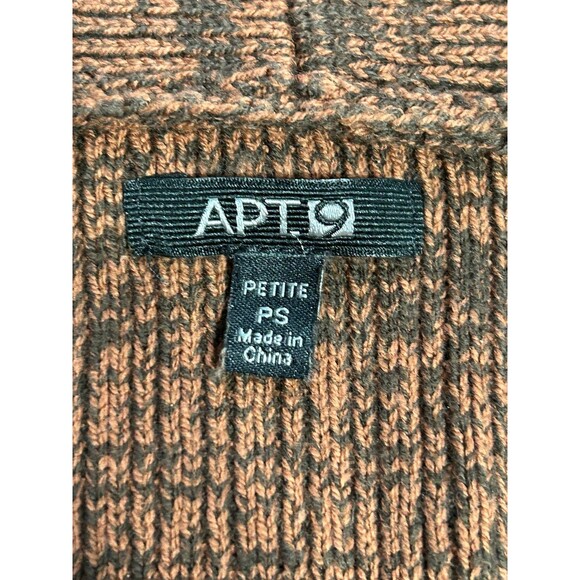 Petite Ribbed Shawl Collar Cardigan Sweater with Fitted Waist size SP Apt 9 - Picture 2 of 7